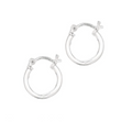 Polished Hoop Earrings, 10mm