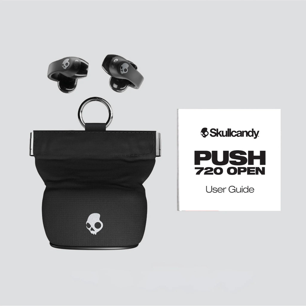 Skullcandy Push 720 Open Earbuds, Black