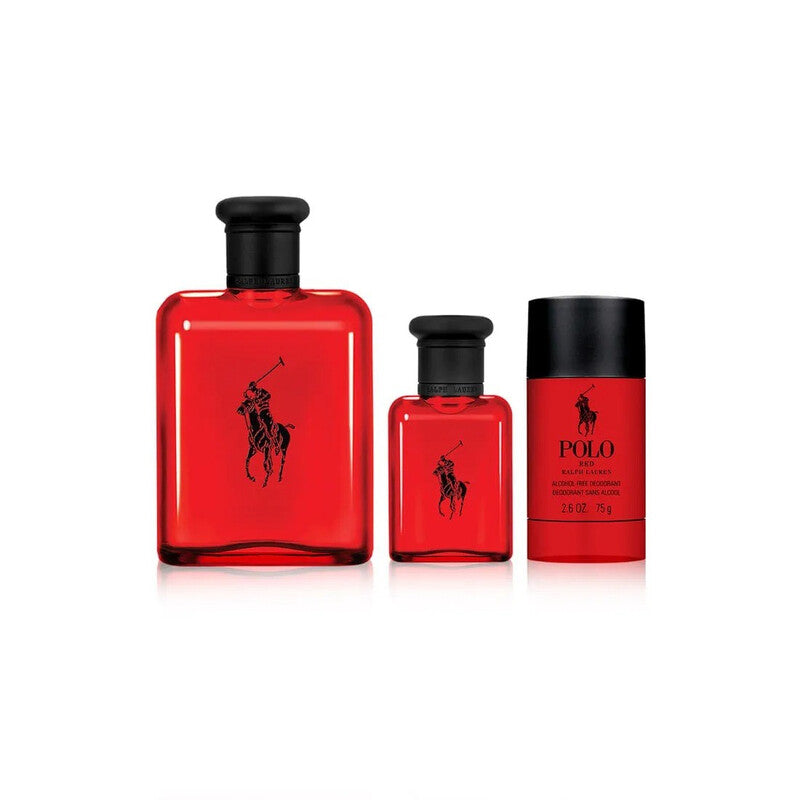RALPH LAUREN - Polo Red 3 Piece Gift Set