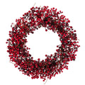 Red Snow Berry Wreath, 24"