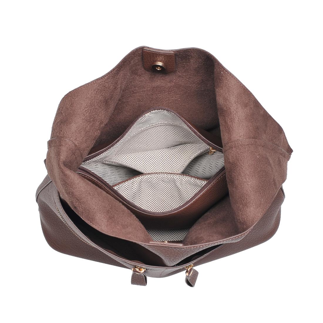 Rhea Hobo & Cosmetic Bag Set, Chocolate