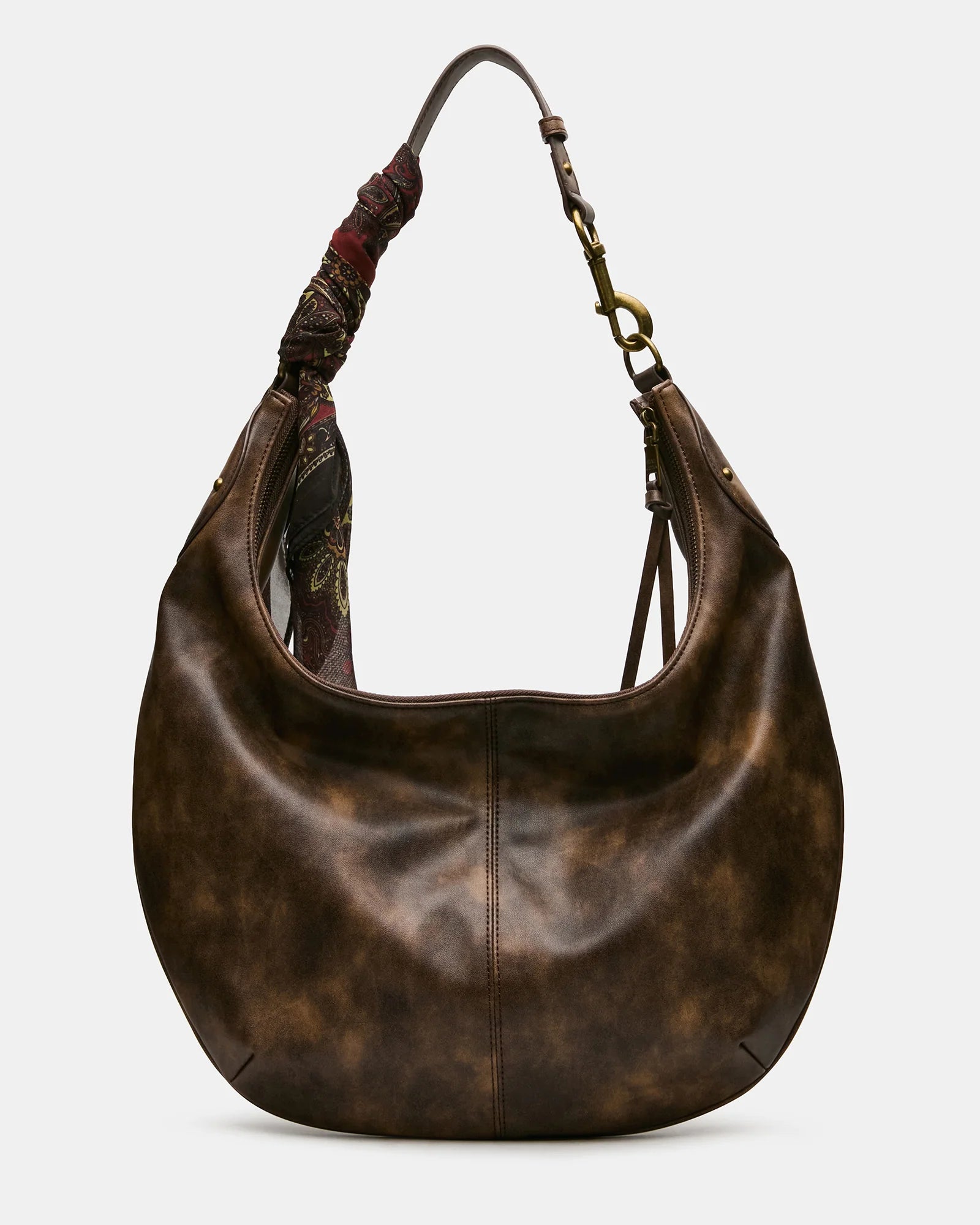 Steve Madden Olga Hobo Shoulder Bag, Distressed Brown