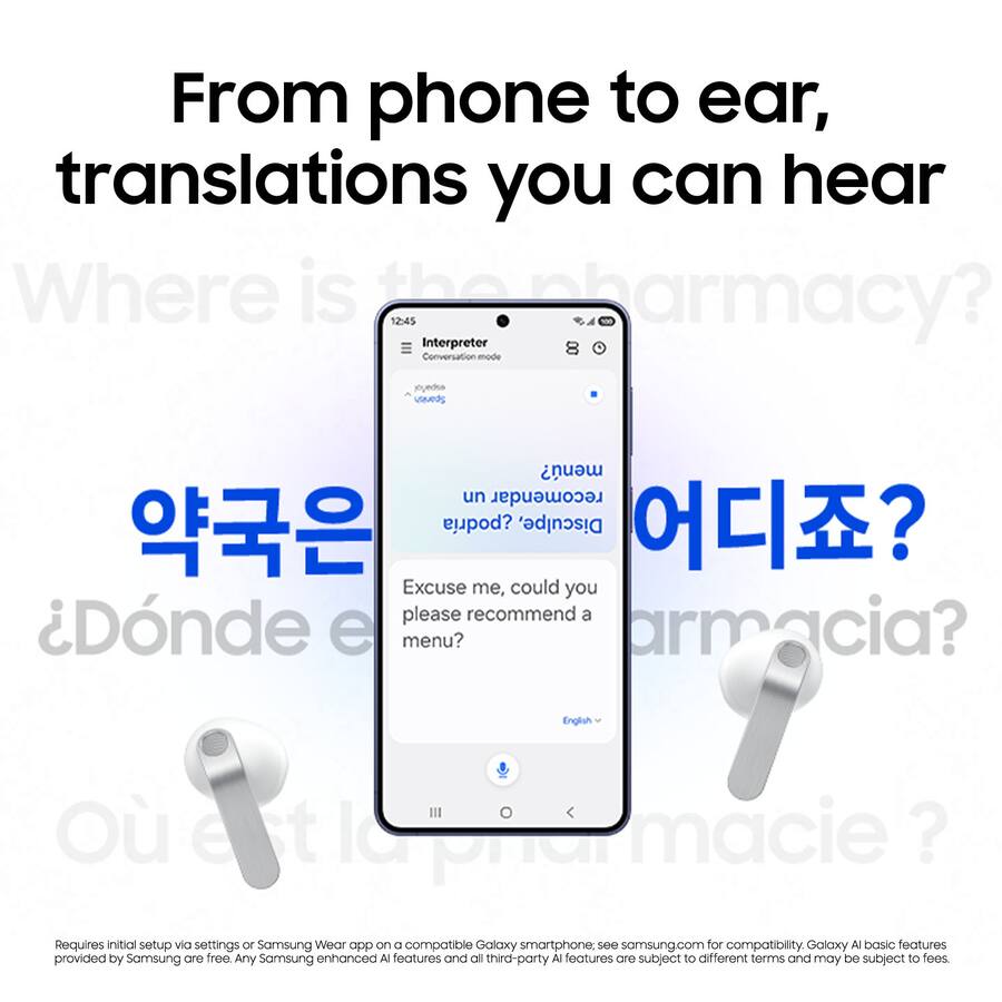 Samsung Galaxy Buds4 Pro Wireless Earbuds, White
