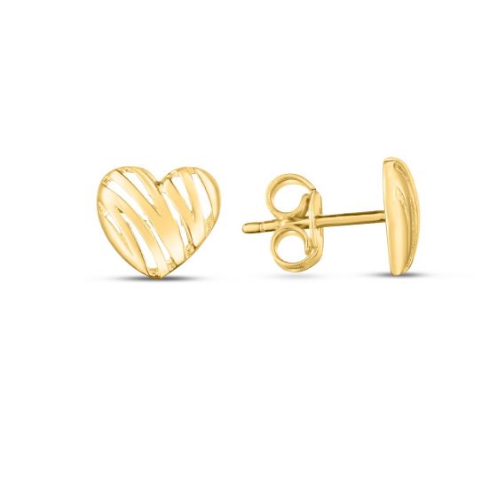 Scribble Heart Studs