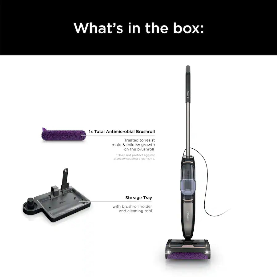 Shark Pickup 3-in-1 Steam Mop, Pick-Up, Sanitize, Black/Stone Metallic