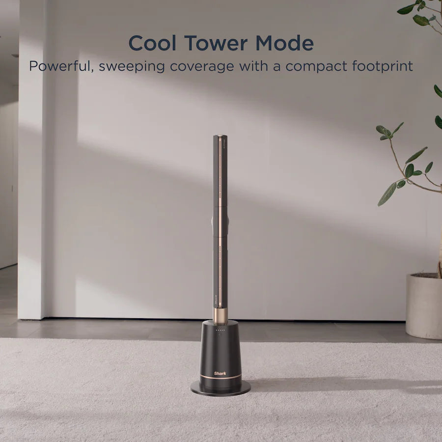 Shark TurboBlade Ultra-powerful Bladeless Tower Fan, Charcoal