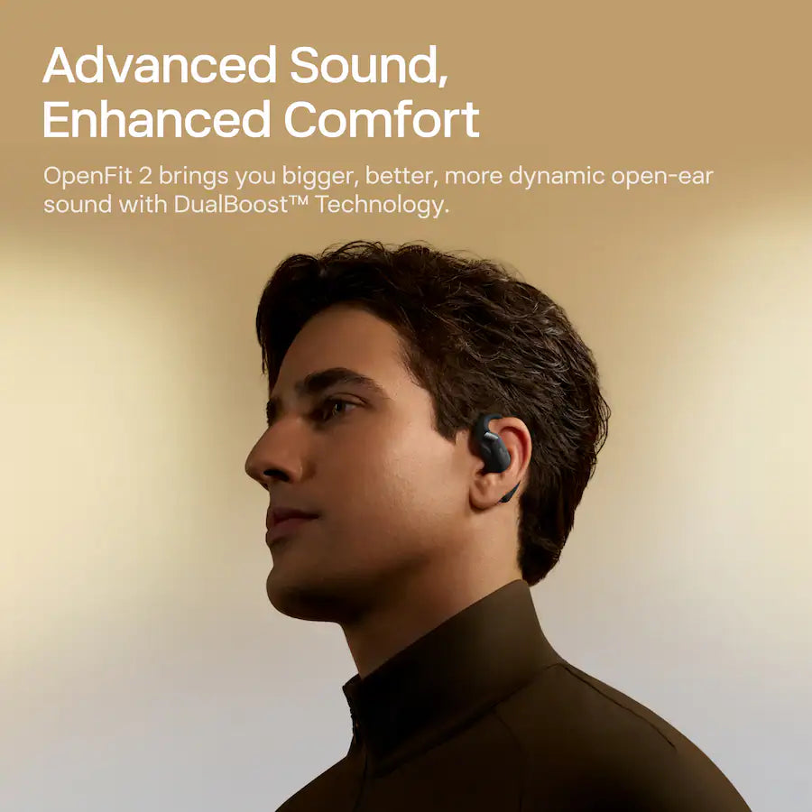 Shokz OpenFit 2 True Wireless Earbuds, Black