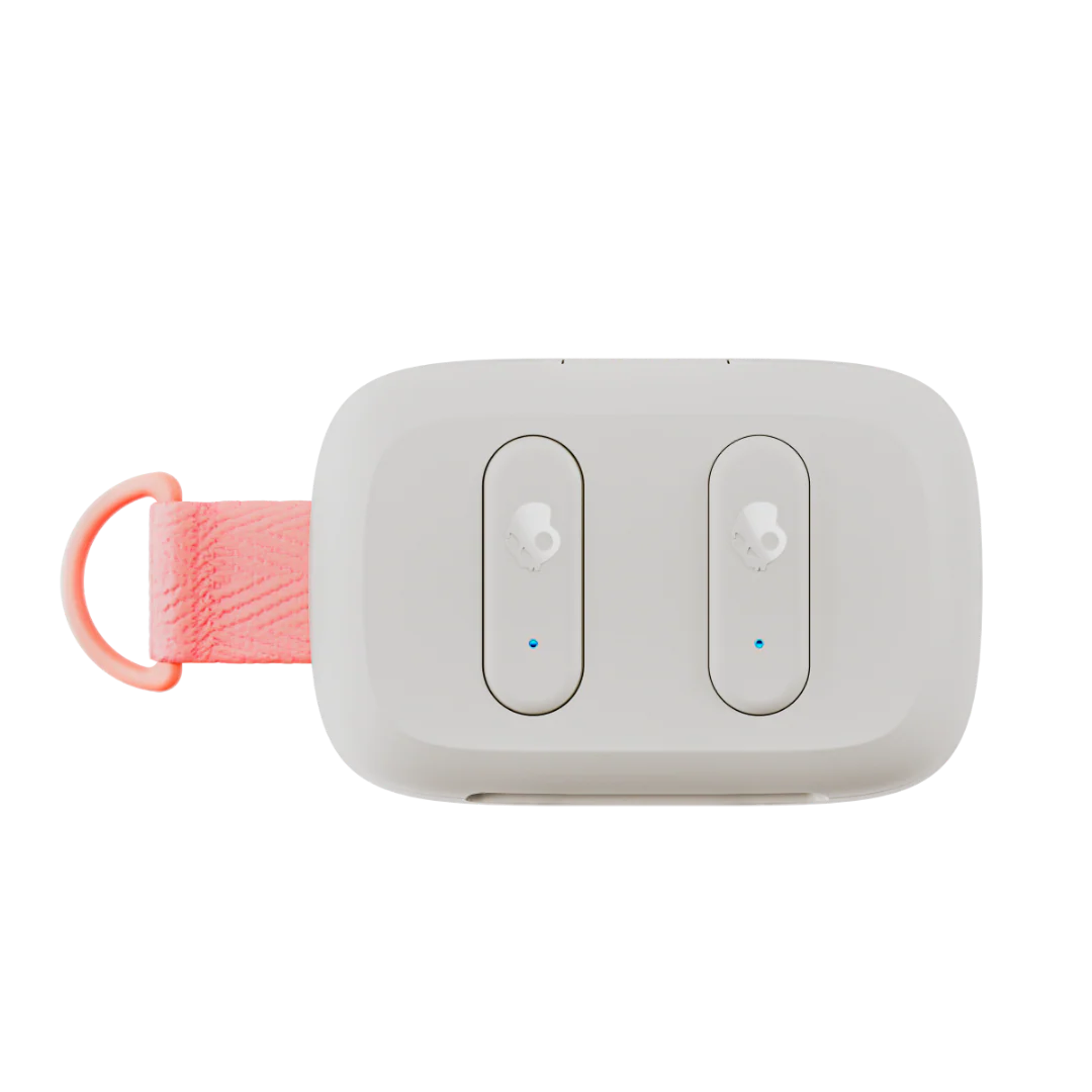 Skullcandy Dime 3 True Wireless Earbuds, Bone / Orange Glow