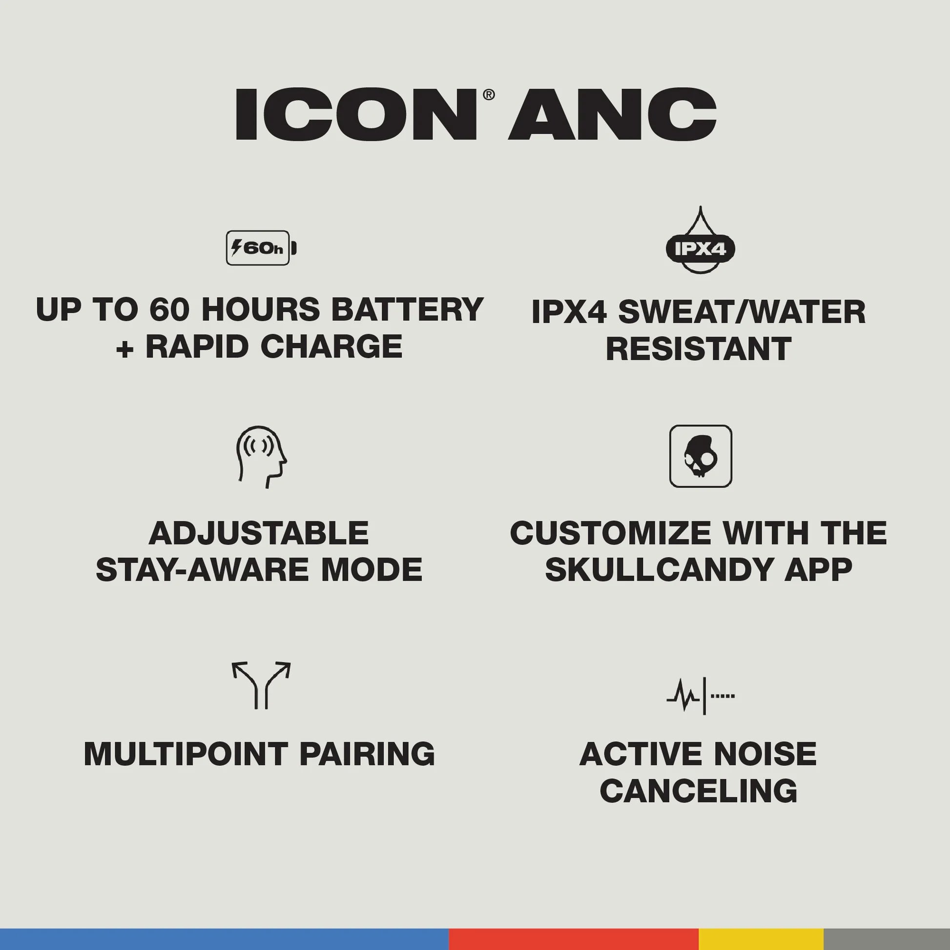 Skullcandy Icon ANC Wireless Headphone, Primer