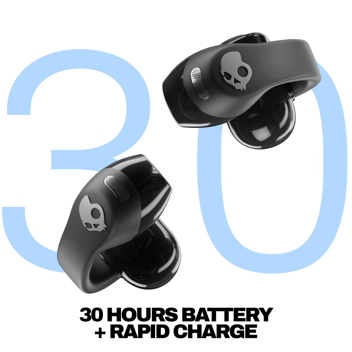 Skullcandy Push 720 Open Earbuds, Black