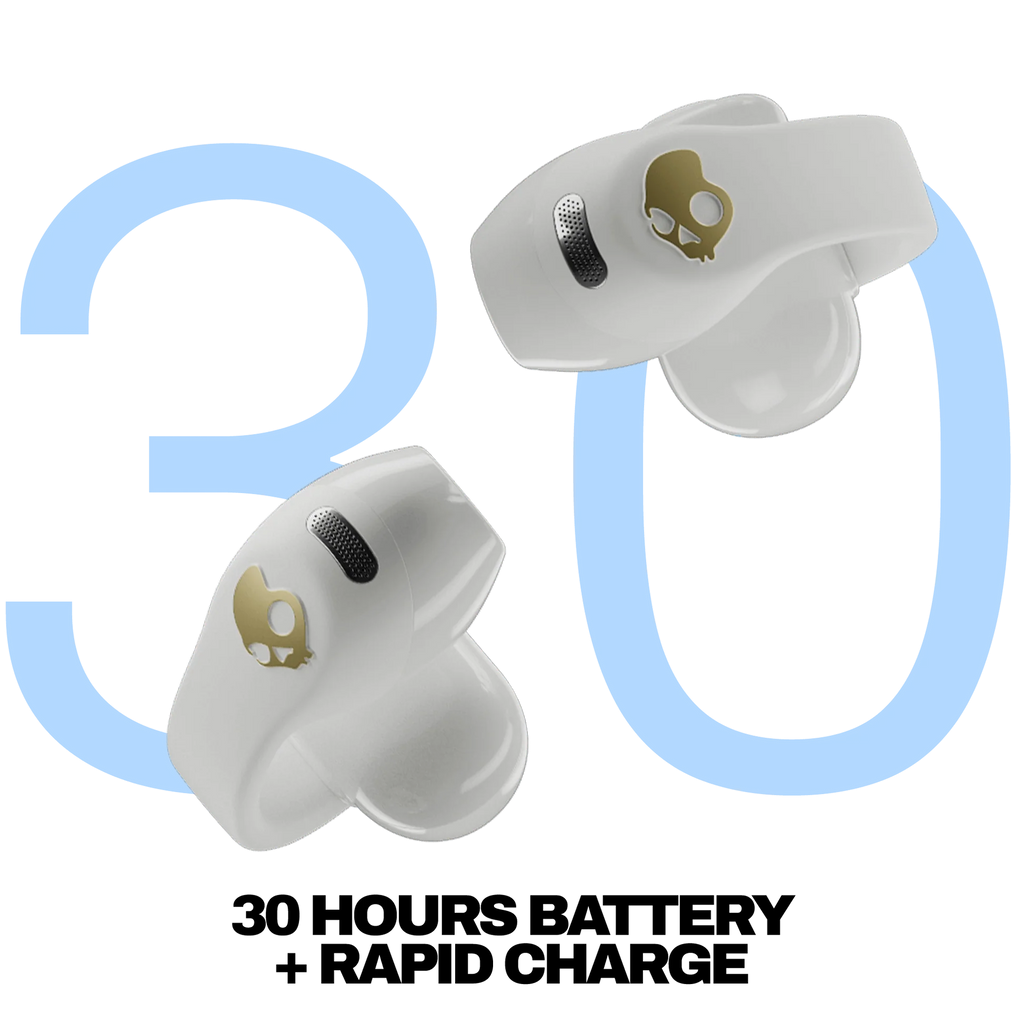 Skullcandy Push 720 Open Earbuds, White / Gold