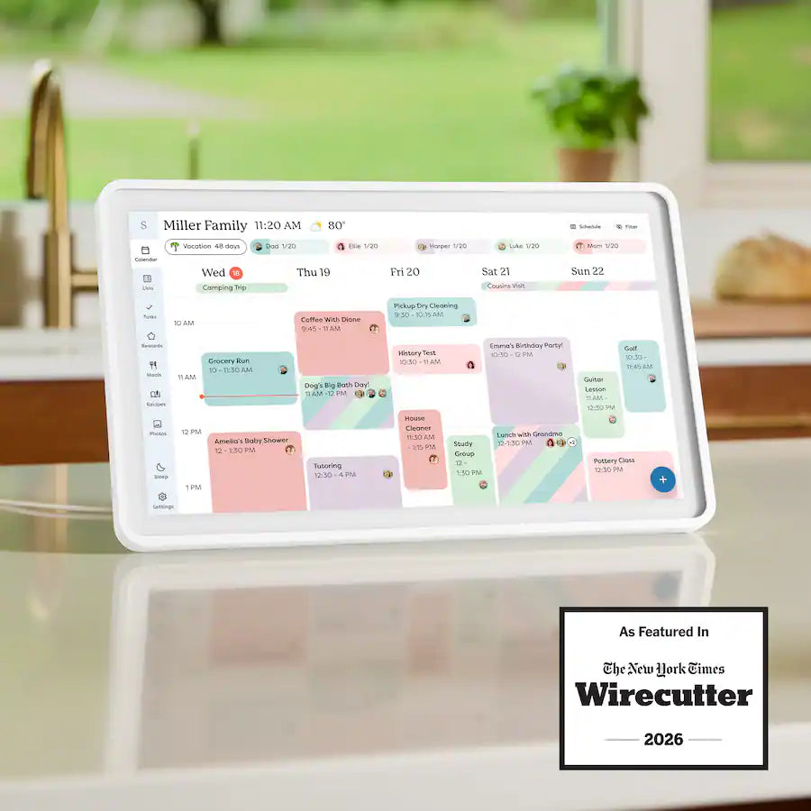 Skylight Calendar 2: Touchscreen Smart Calendar and Chore Chart, White