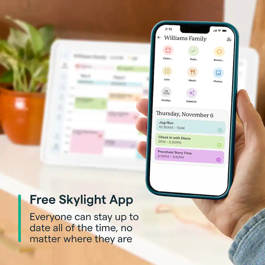Skylight Calendar 2: Touchscreen Smart Calendar and Chore Chart, White