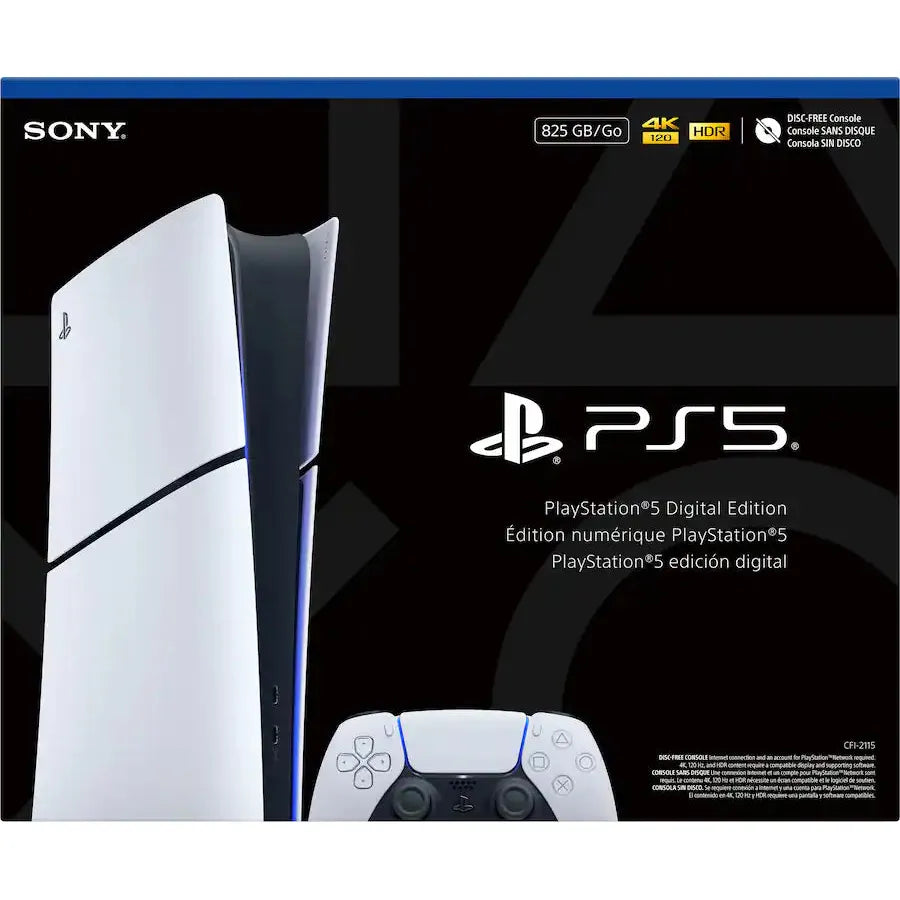 Sony PlayStation 5 Slim Console 825G Digital Edition, White