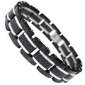 Stainless Steel Bracelet w/ PVD Coating and Carbon Fiber