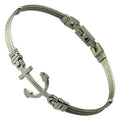 Stainless Steel Cable Bracelet w/ Anchor