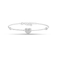 Sterling Silver Puffy Heart Bracelet