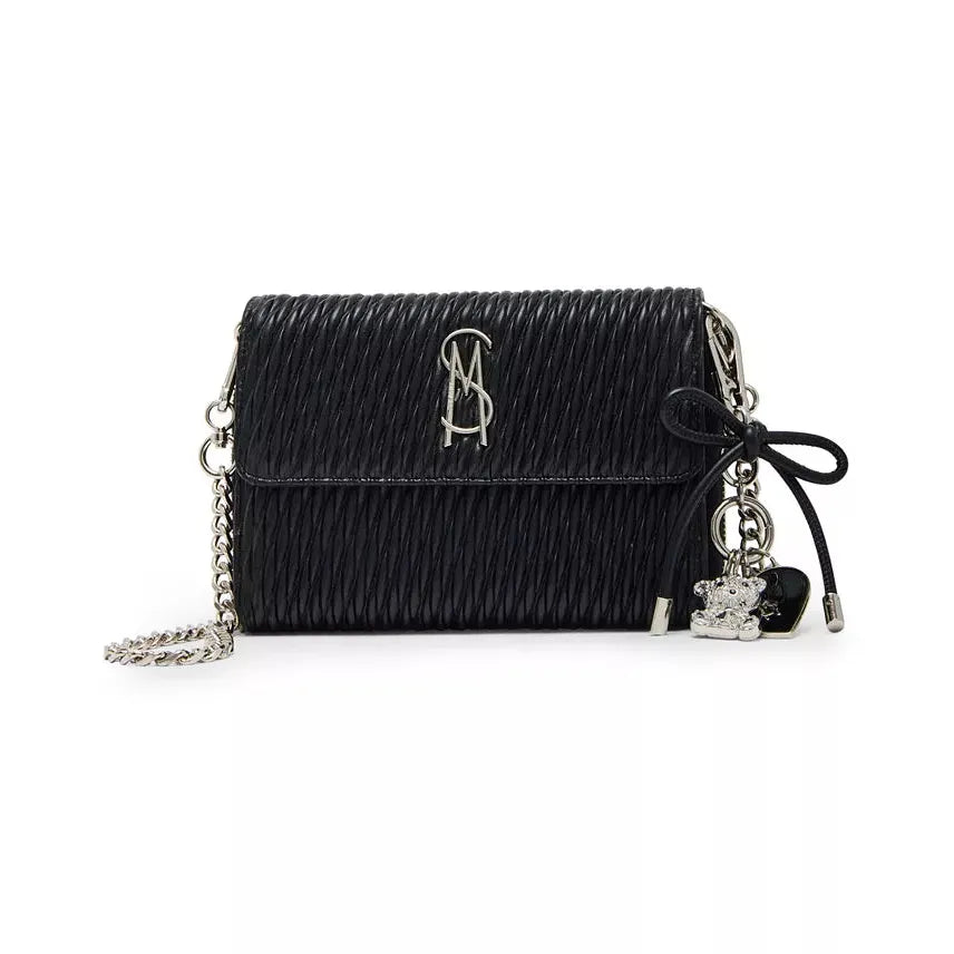 Steve Madden Carina Crossbody Wallet Boxed Gift Set, Black