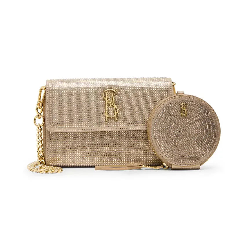 Steve Madden Carina Crossbody Wallet Boxed Gift Set, Champagne