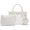 Steve Madden Celene Tote Set, White / Clear