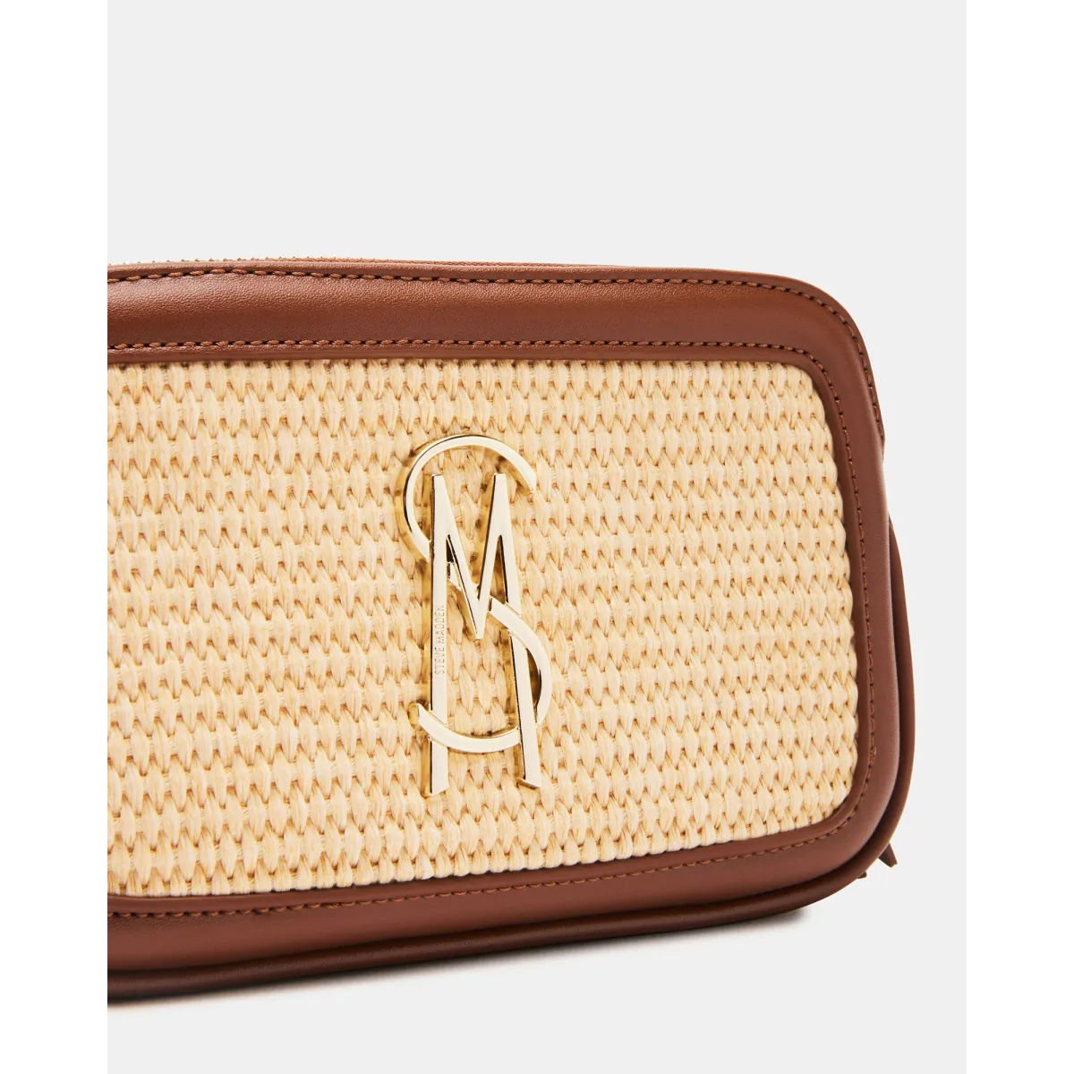 Steve Madden Daisy Crossbody, Straw Cognac