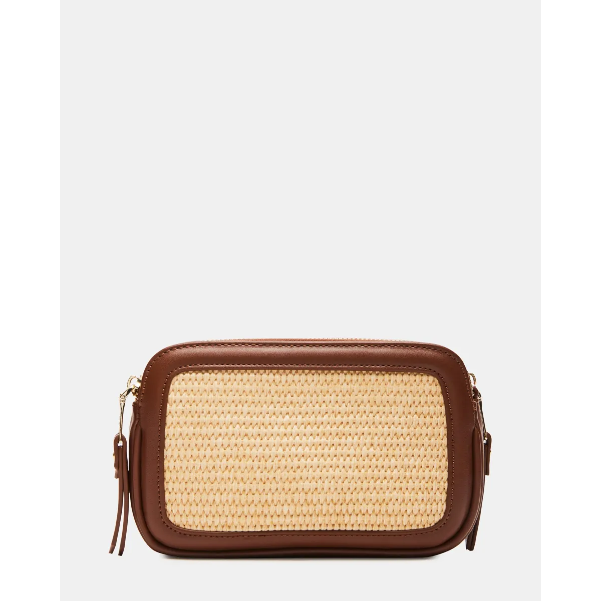 Steve Madden Daisy Crossbody, Straw Cognac