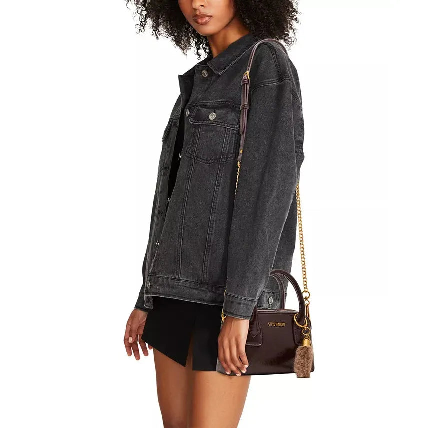 Steve Madden Melodie Small Satchel, Chocolate