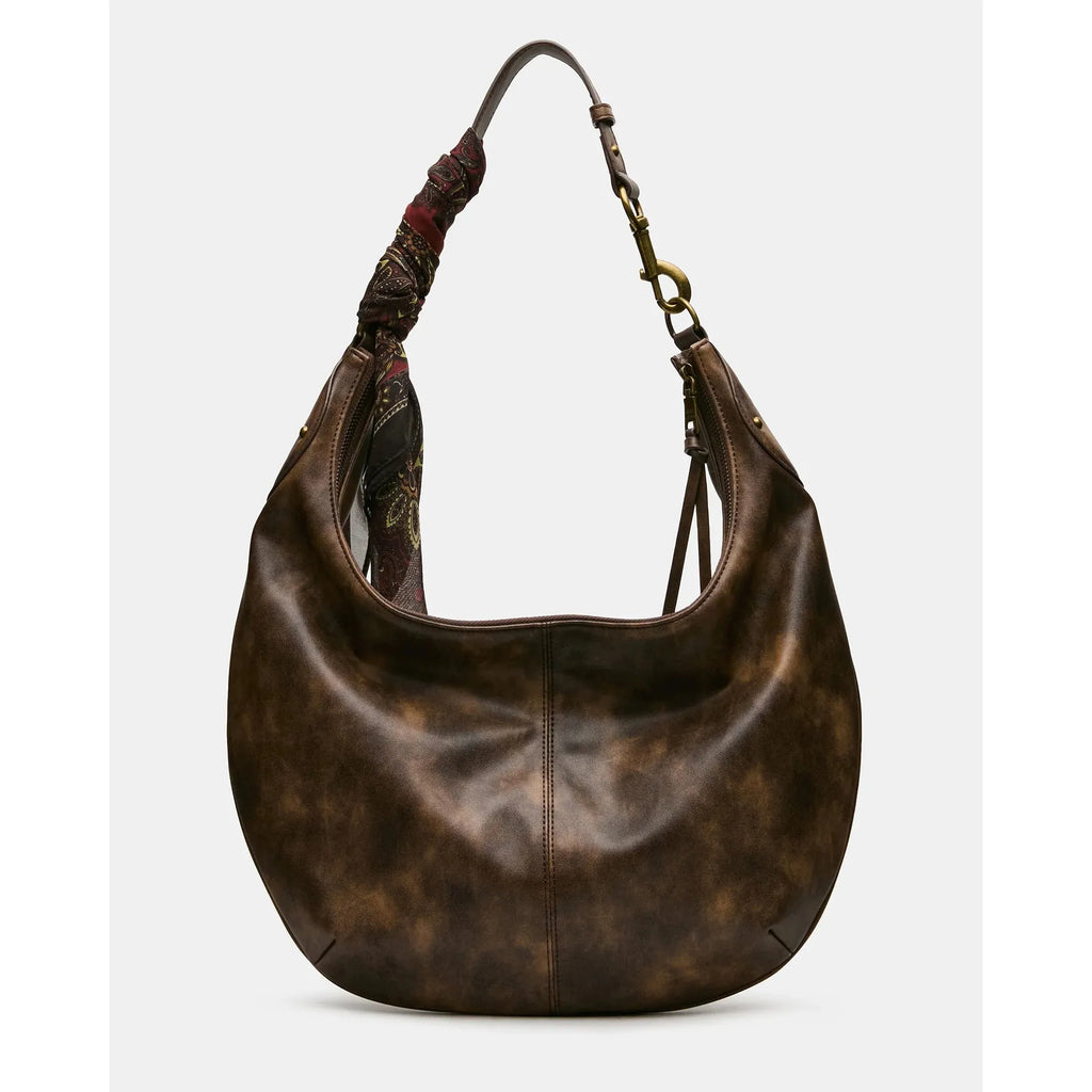 Steve Madden Olga Hobo Shoulder Bag, Distressed Brown