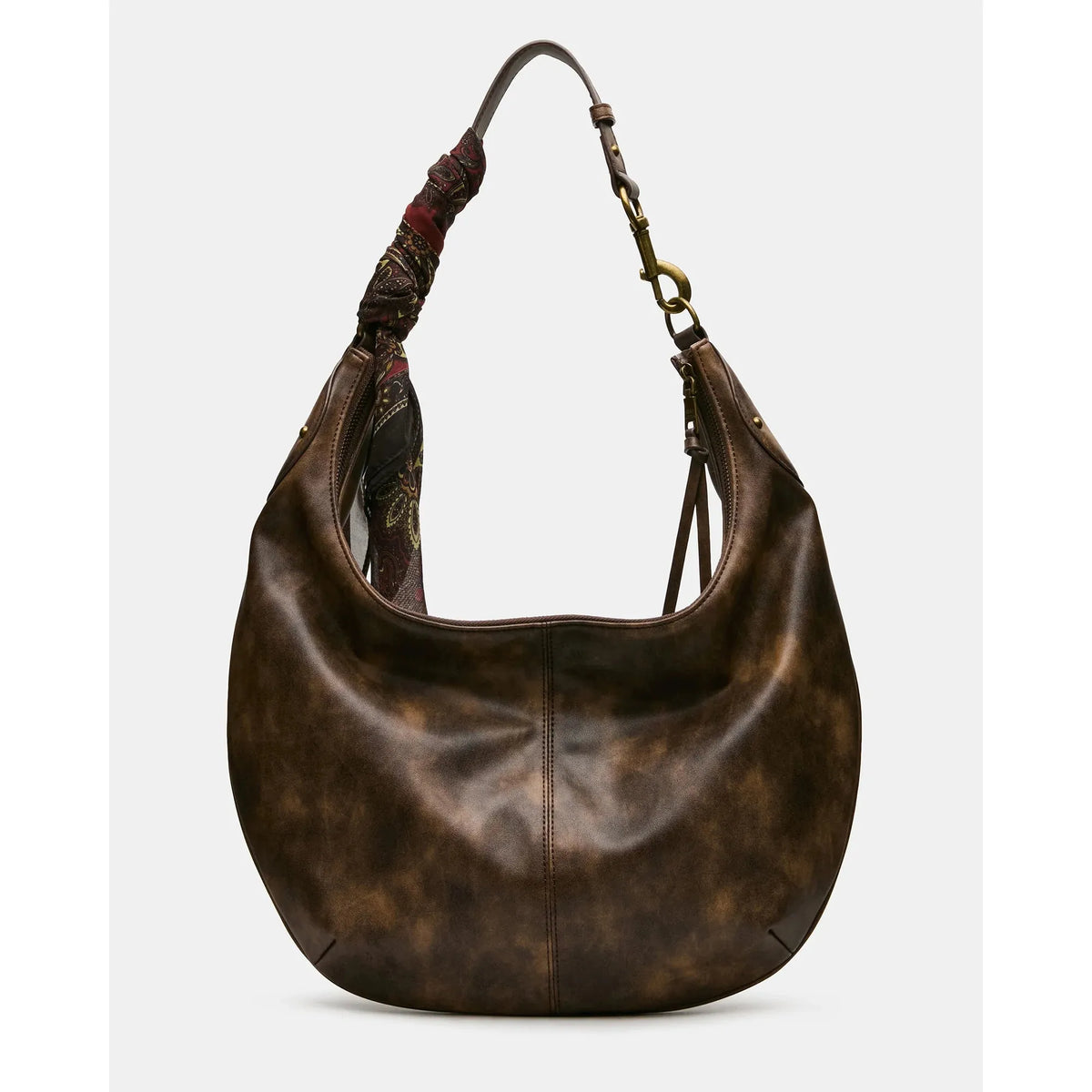 Steve Madden Olga Hobo Shoulder Bag, Distressed Brown