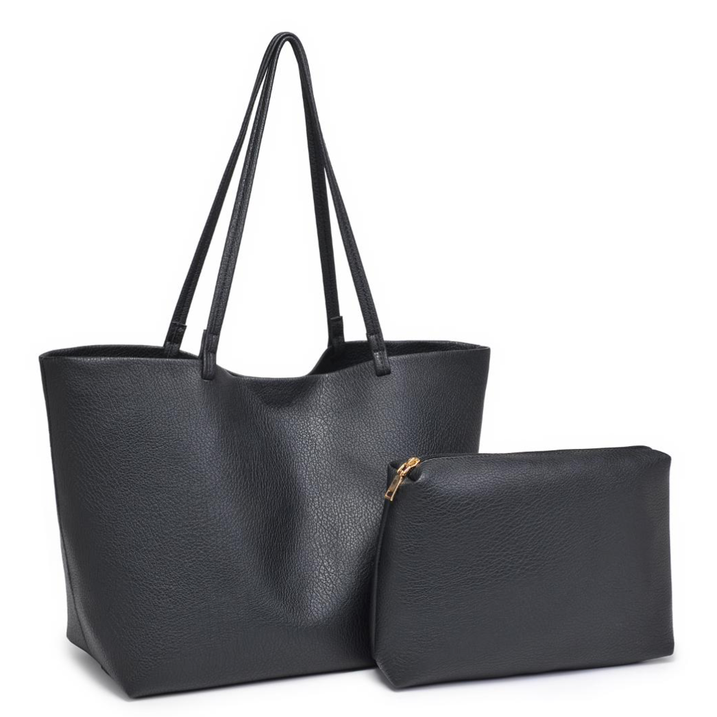 Urban Expressions Alma Tote & Pouch Set, Black