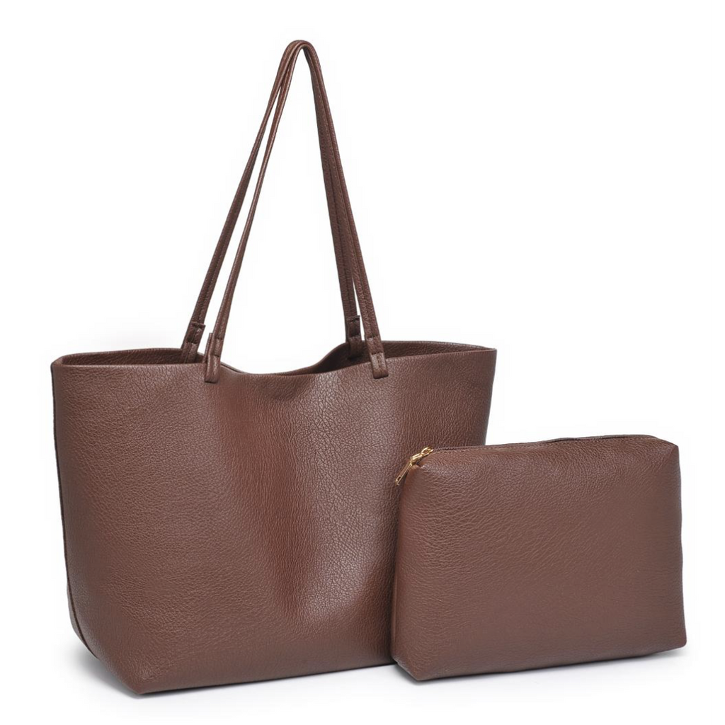 Urban Expressions Alma Tote & Pouch Set, Chocolate