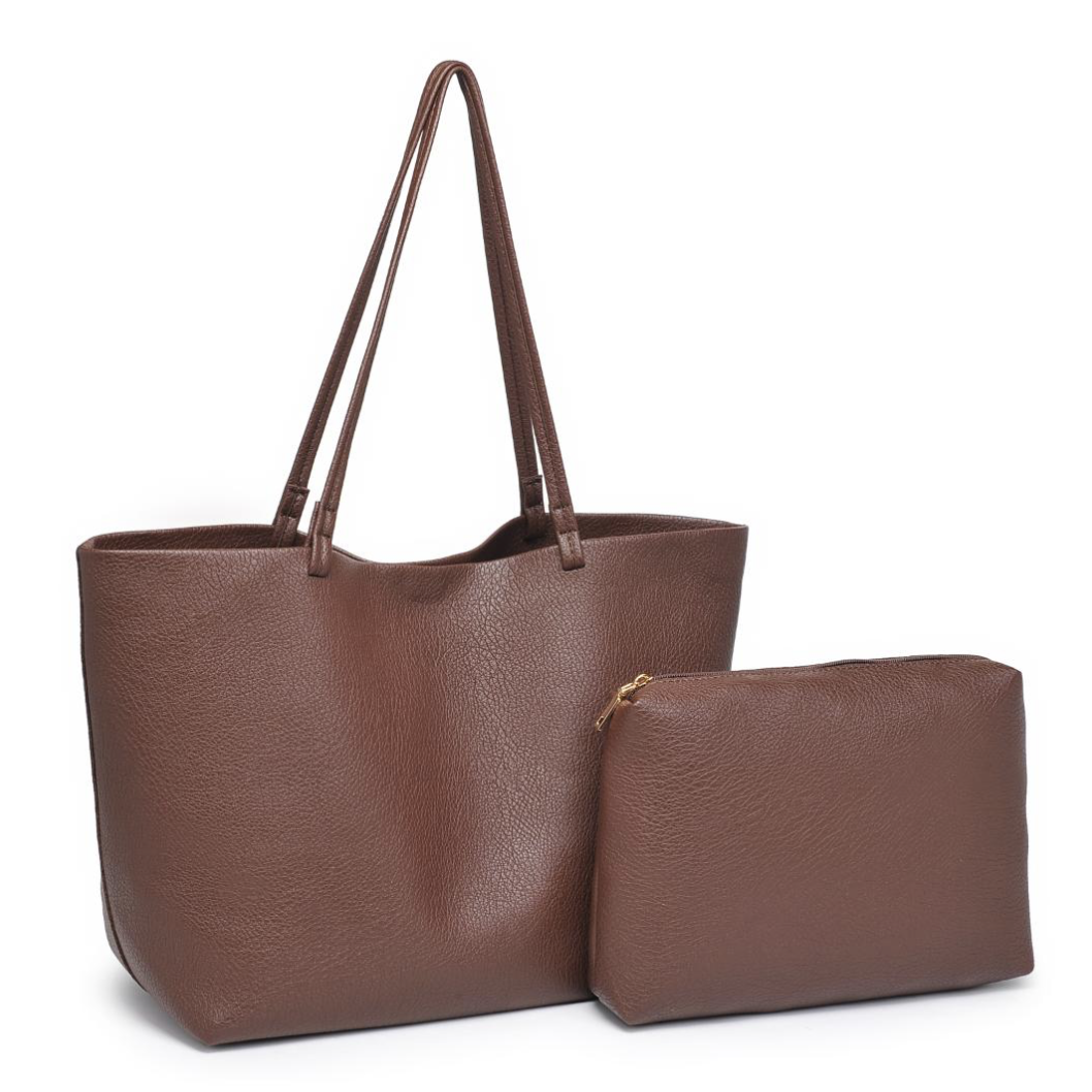 Urban Expressions Alma Tote & Pouch Set, Chocolate