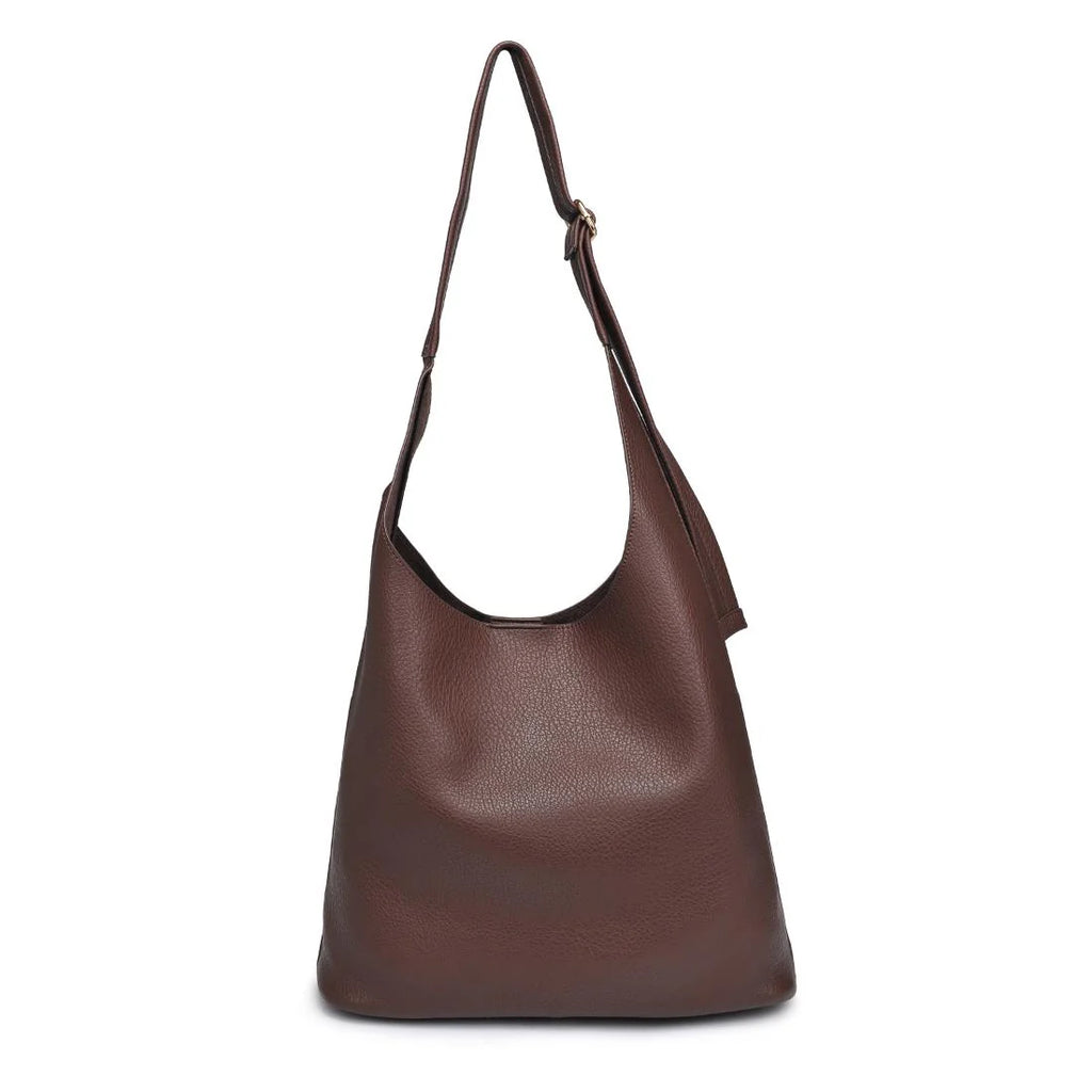 Urban Expressions Rhea Hobo & Cosmetic Bag Set, Chocolate