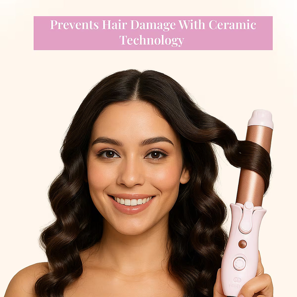 Vivitar Ceramic Mini Curling Iron, Pink
