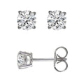 White Gold Round Diamond Stud Earrings