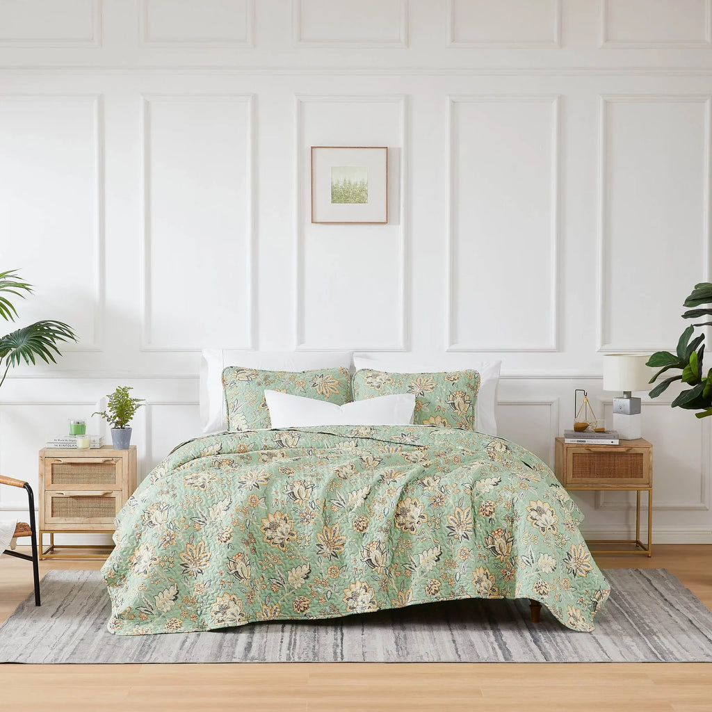 Willow Quilt Set, Green
