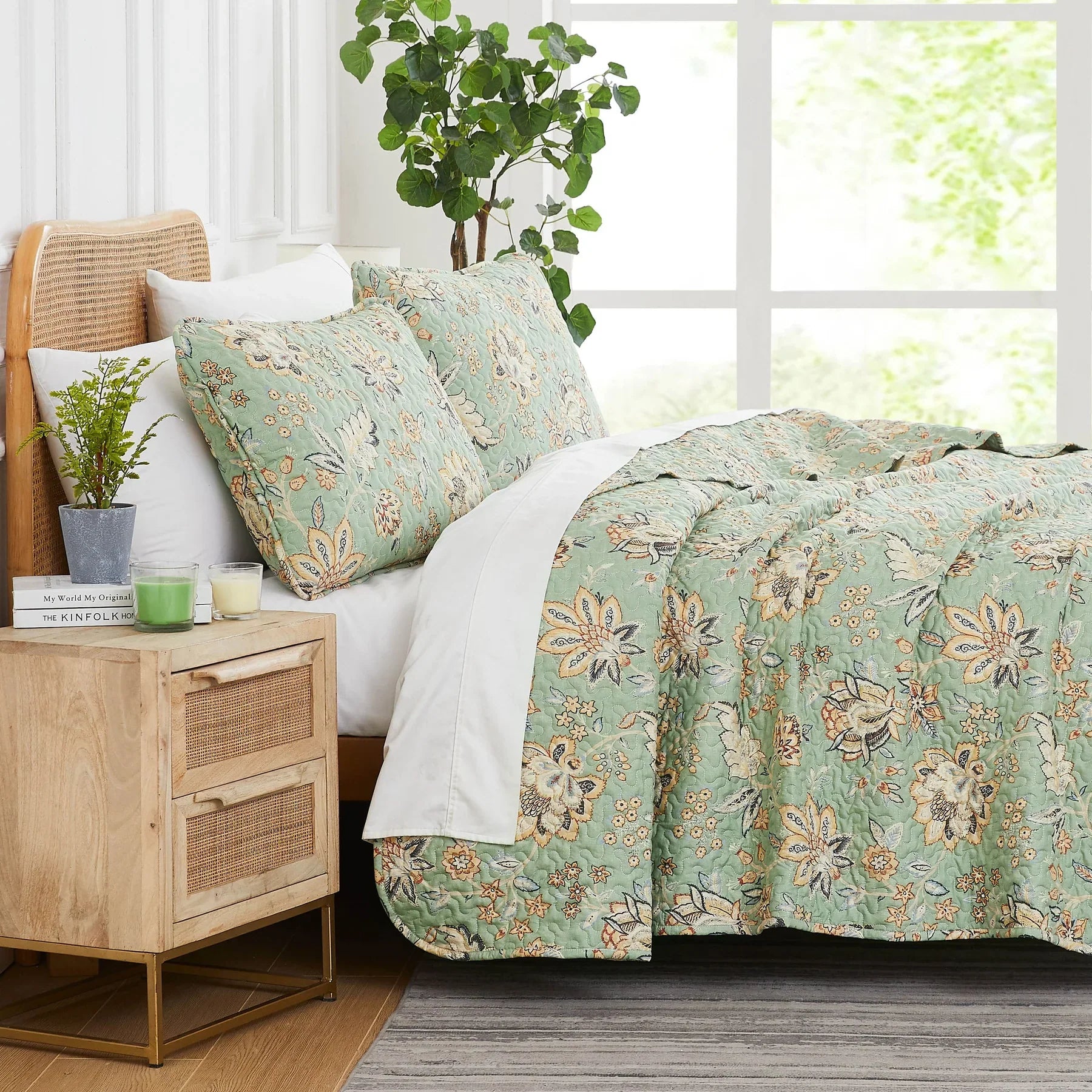 Willow Quilt Set, Green