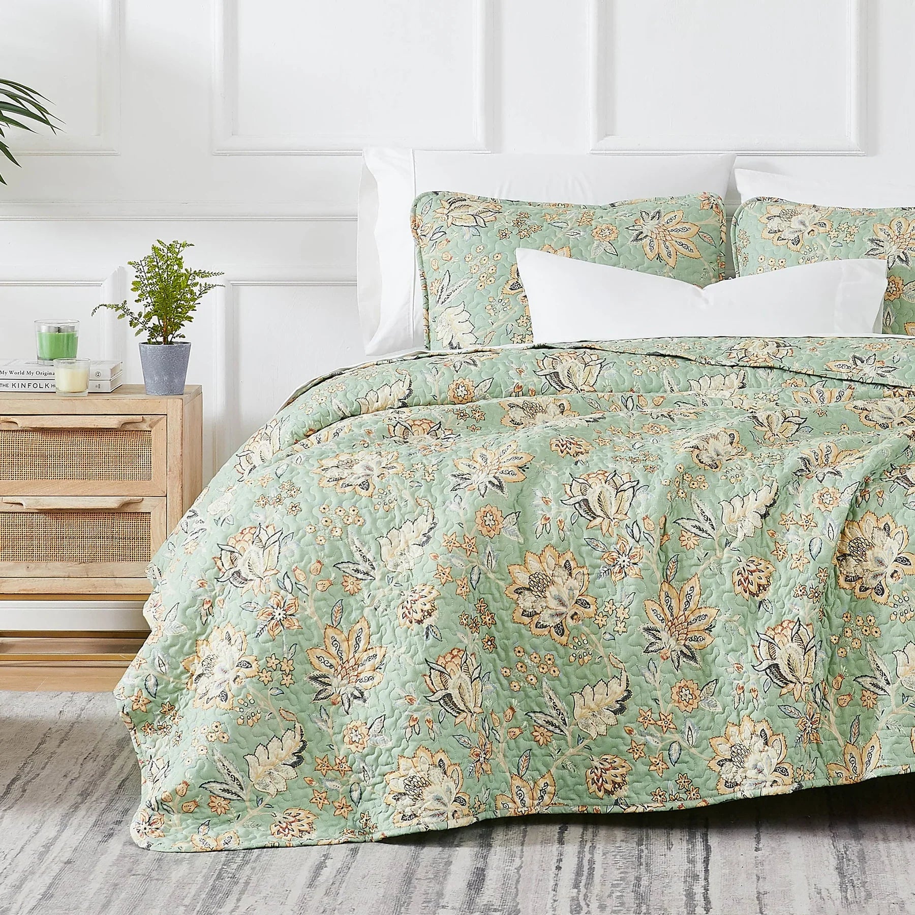 Willow Quilt Set, Green