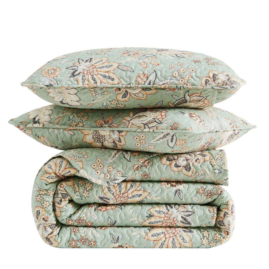 Willow Quilt Set, Green