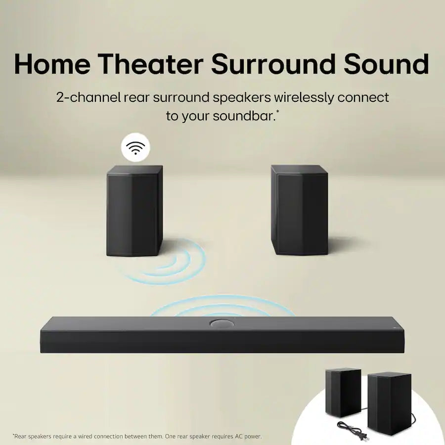 LG 5.1 Channel Home Theater Soundbar, Black