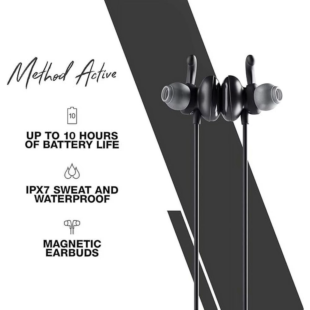 Skullcandy Method Active Wireless Sport Earbuds, Black