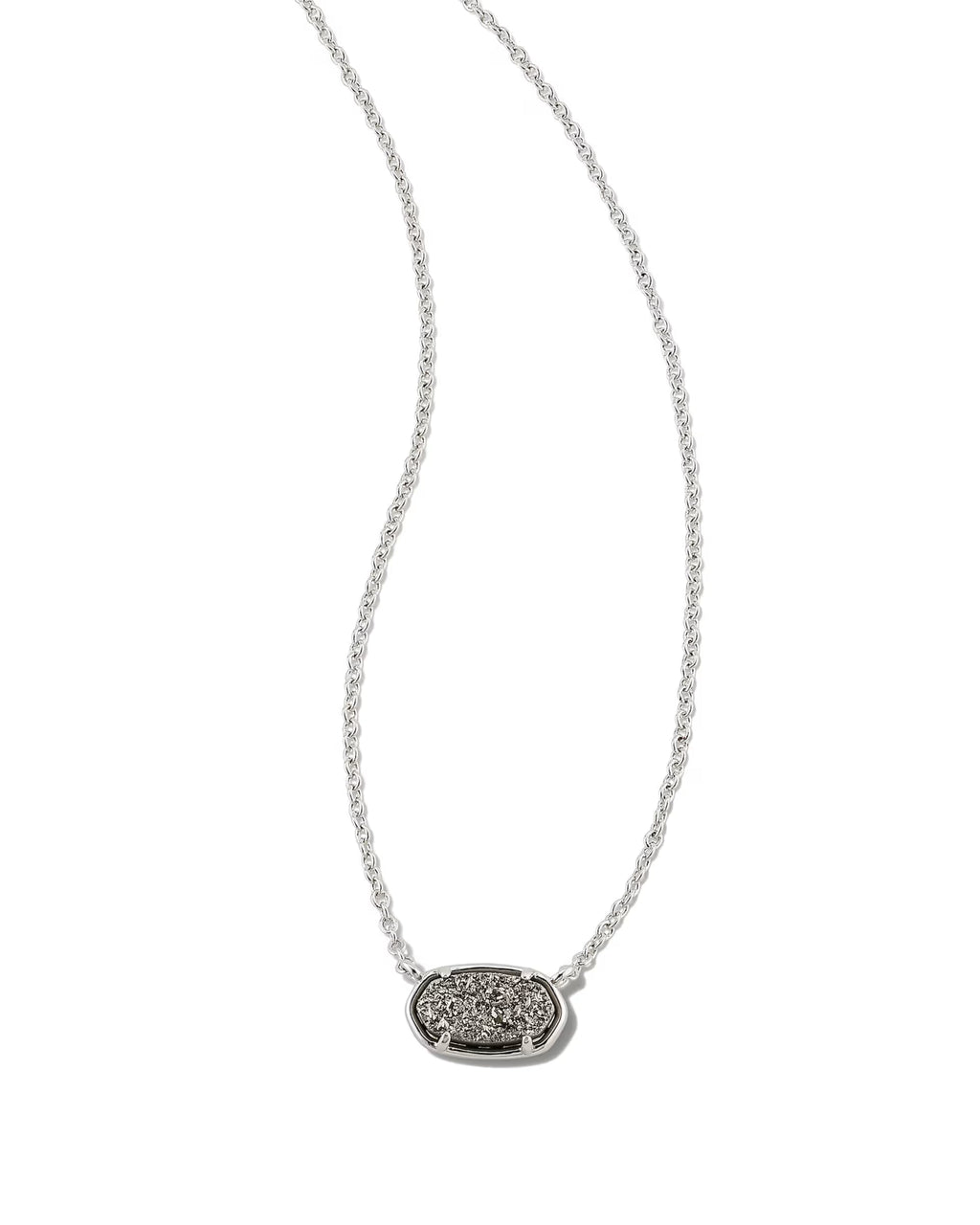 Kendra Scott Grayson Short Pendant Necklace, Platinum Drusy